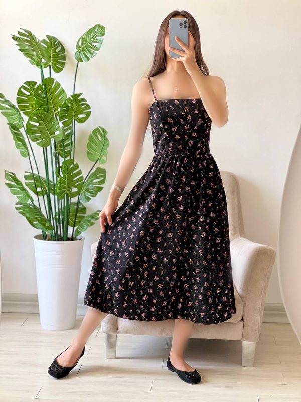 پیراهن گلدار رزا(کد 2308) T
