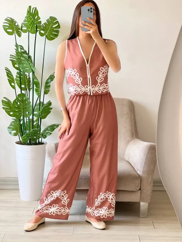 ست کراپ شلوار ژینوس(کد2369) - تصویر 3